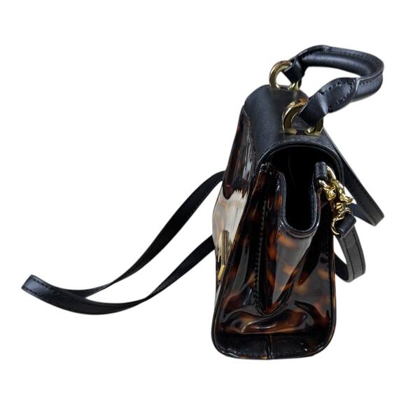 ZAC Posen Eartha Mini Top Handle Tortoise Shell Patent Bag - Picture 4 of 9